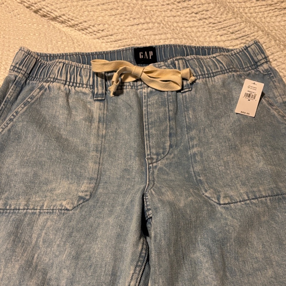 GAP women’s Pale Blue Relaxed Denim with Natural Drawcord